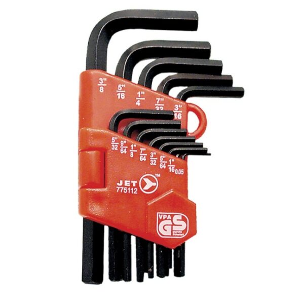 Jet 775112 JHK-13 SAE Short Arm Hex Key Set 13-Piece