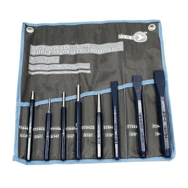 Jet 775507 PP-6S 8-Piece Punch and Chisel Set