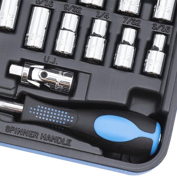 Jet 600115 SW1424-6 14 Drive 6 Point SAE Socket Wrench Set 24-Piece (3) Jet 600115 SW1424-6 1/4" Drive 6 Point SAE Socket Wrench Set 24-Piece