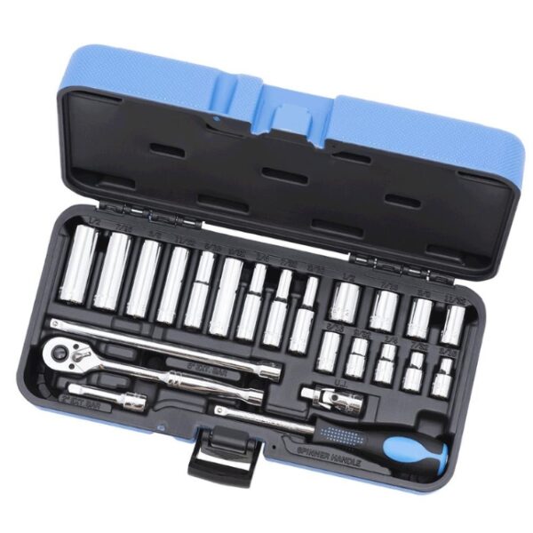 Jet 600115 SW1424-6 14 Drive 6 Point SAE Socket Wrench Set 24-Piece Jet 600115 SW1424-6 1/4" Drive 6 Point SAE Socket Wrench Set 24-Piece
