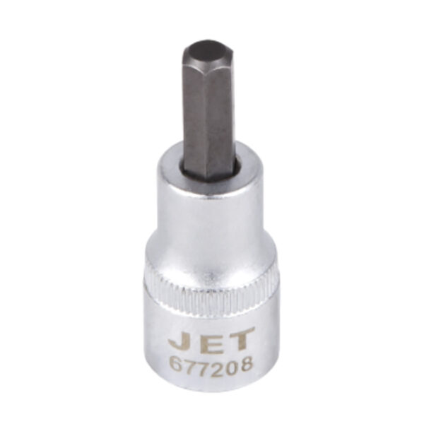 Jet 677208 3/8" Drive x 1/4" S2 2" Long SAE Hex Chrome Bit Socket