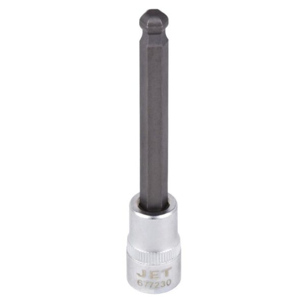 Jet 677230 38 DR x 516 S2 4 Long Ball Nose Hex Bit Socket (1) Jet 677230 3/8" DR x 5/16" S2 4" Long Ball Nose Hex Bit Socket