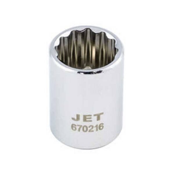 Jet 672621 Regular Chrome Socket - 12 Point Jet 672621 Regular Chrome Socket - 12 Point