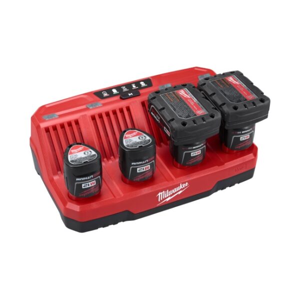 Milwaukee 48-59-1204 M12 Four Bay Sequential Charger104 In Use 2 Milwaukee 48-59-1204 M12 Four Bay Sequential Charger104 In Use 2