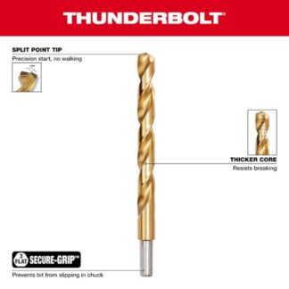 Milwaukee 48-89-0011 THUNDERBOLT Titanium Coated Drill Bits 14-Piece