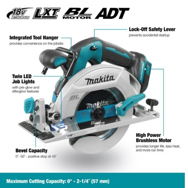 Makita DHS680Z 6-1/2" 18V Brushless Circular Saw-Tool Only