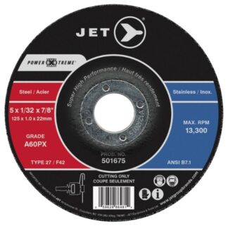 Jet 501675 5 x 1/32 x 7/8 A60PX T27 POWERXTREME Cut-Off Wheel