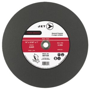 Jet 501134 14 x 3/32 x 1 A36 T1 POWER ABRASIVE Cut-Off Wheel