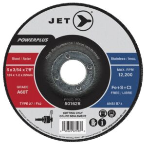 Jet 501626 5 x 3/64 x 7/8" A60T T27 POWERPLUS Cut-Off Wheel