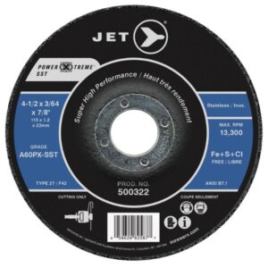Jet 500332 6 x 3/64 x 7/8 A60PX-SST T27 POWER-XTREME SST Cut-Off Wheel