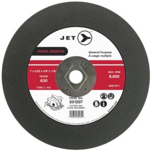 Jet 501207 7 x 3/32 x 5/8" A30 T1 POWER ABRASIVE Cut-Off Wheel