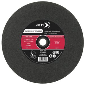 Jet 501152 12 x 3/32 x 1 A30R T1 SUPER CHOP STUD CUT Cut-Off Wheel