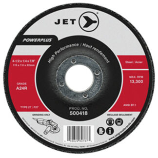 Jet 500418 4-1/2 x 1/4 x 7/8 A24R T27 Grinding Wheel