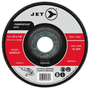 Jet 500425 5″ x 1/8″ x 7/8″ T27 POWERPLUS DUO Cutting/Grinding Wheel