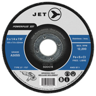 Jet 500468 4-1/2 x 1/4 x 7/8 A30SS T27 Grinding Wheel
