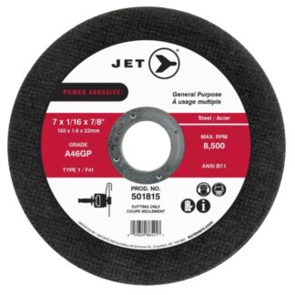 Jet 501815 7" x 1/16" x 7/8" A46GP T1 POWER ABRASIVE Cut-Off Wheel