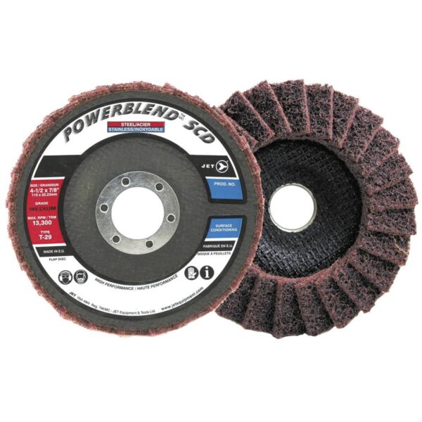 Jet 503523 5″ x 7/8″ Coarse T29 POWERBLEND SCD Surface Conditioning Flap Disc