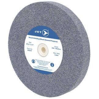 Jet 522274 8" x 1" x 1" A46 - Medium Bench Grinding Wheel - Aluminum Oxide
