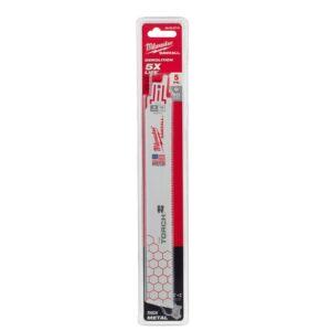 Milwaukee 48-00-5713 9" 10TPI THE TORCH Demo Metal Cutting SAWZALL Blade 5-Pack
