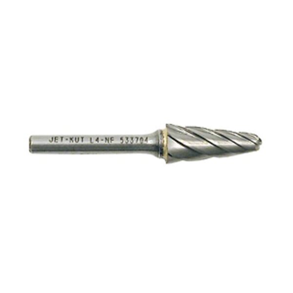 Jet 533704 1/4" JET-KUT Taper Shape Bur (Radius End)