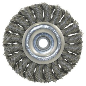 Jet 550306 8K120 8" x (5/8"-1/2") Knot Twisted Wire Wheel