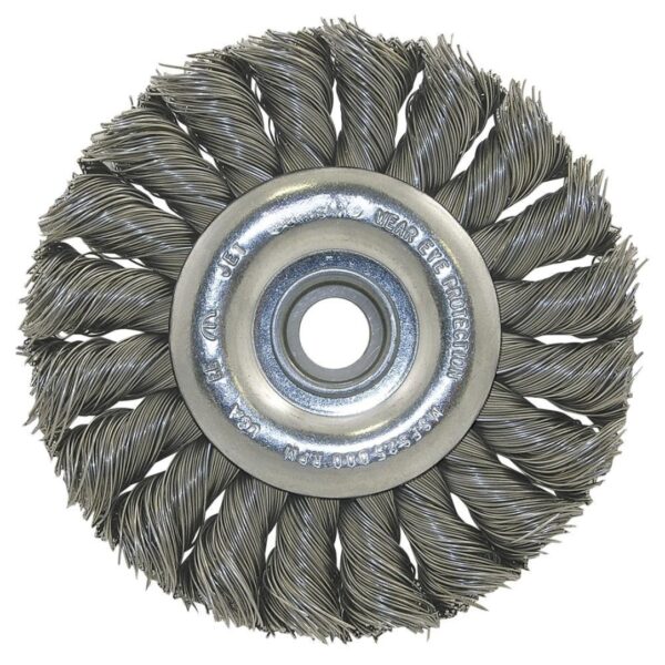 Jet 550306 8K120 8" x (5/8"-1/2") Knot Twisted Wire Wheel