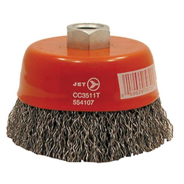 Jet 554107 3-1/2 x 5/8-11NC Premium Crimped Cup Brush