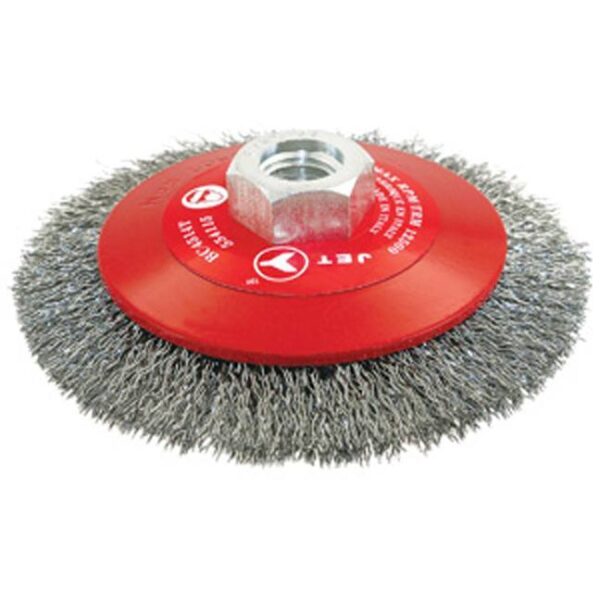 Jet 554121 5 x 5/8-11NC Crimped Conical (Bevel) Brush Jet 554121 5 x 5/8-11NC Crimped Conical (Bevel) Brush