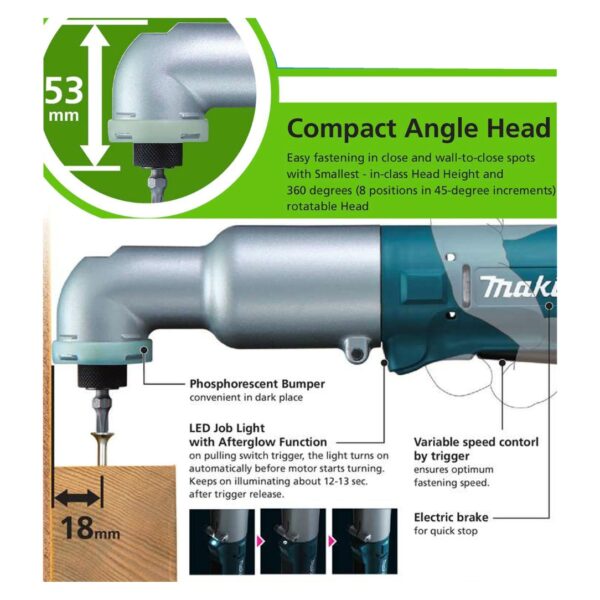 Makita DTL061Z 18V LXT 1/4" Angle Impact Driver - Tool Only