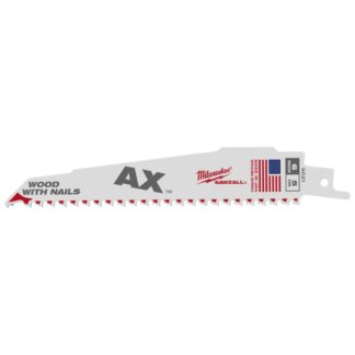 Milwaukee 48-00-5021 6" 5TPI AX Nail Embedded Wood Cutting SAWZALL Blades 5-Pack