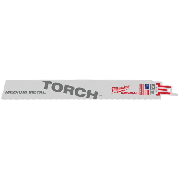 Milwaukee 48-00-8788 TORCH 9" 18TPI Bi-Metal SAWZALL Blade for Demo Metal Cutting 25-Pack
