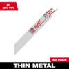 Milwaukee 48-01-6186 6" 24TPI Thin Kerf Bi-Metal SAWZALL Blade for Metal Cutting 50-Pack