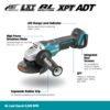 DGA505Z Makita DGA505Z 18V 5" Brushless Angle Grinder - Paddle Switch - Tool Only