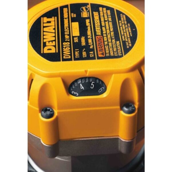 DeWalt DW618 EVS Fixed Base Router with Soft Start 6