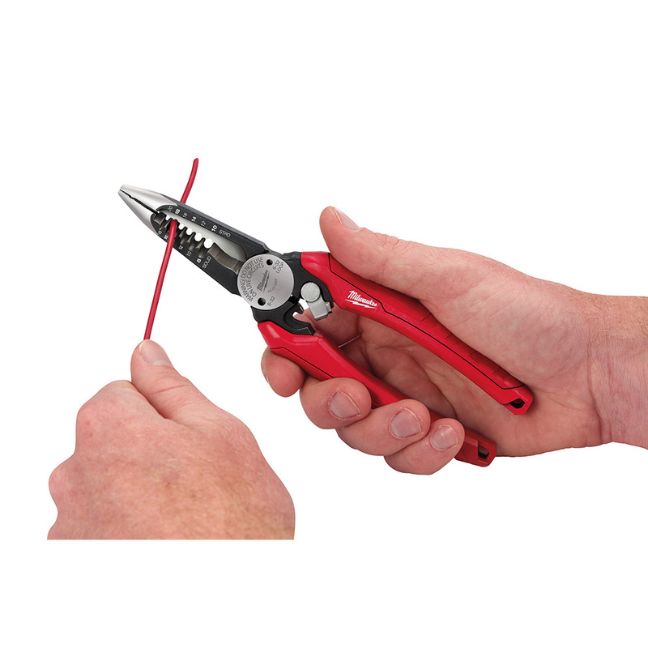 Milwaukee 48-22-3079 6-in-één combinatietang voor draadstrippen en ruimen voor elektriciens