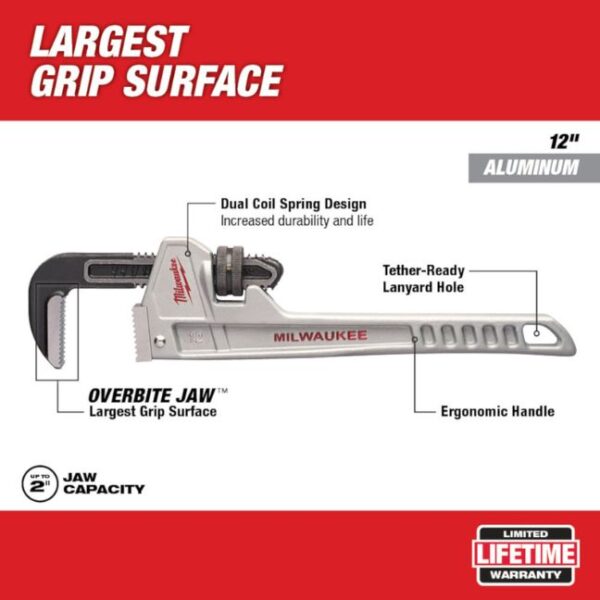 Milwaukee 48-22-7212 12” Aluminum Pipe Wrench