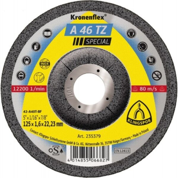 Klingspor 235379 5" x 1/16" T27 Cut-Off Wheel
