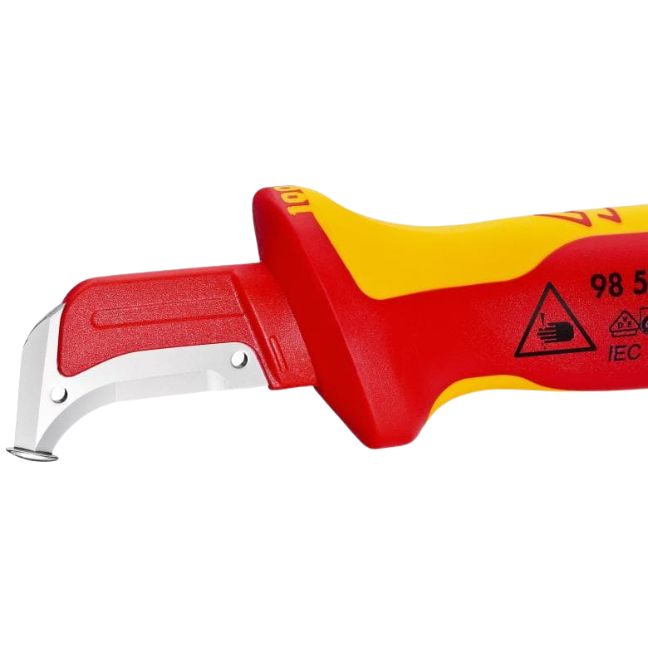 Knipex 9855 7-1/4" VDE 1000V Insulated Dismantling Knife - BC Fasteners ...
