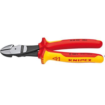 Knipex 7408200 8" (200mm) High Leverage Diagonal Cutter - 1000V Insulated