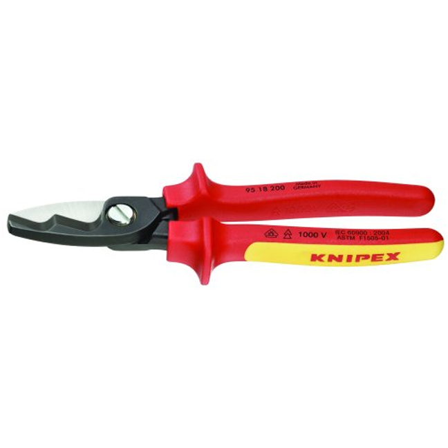Knipex 9518200SBA Cable Shears with Twin Cutting Edge