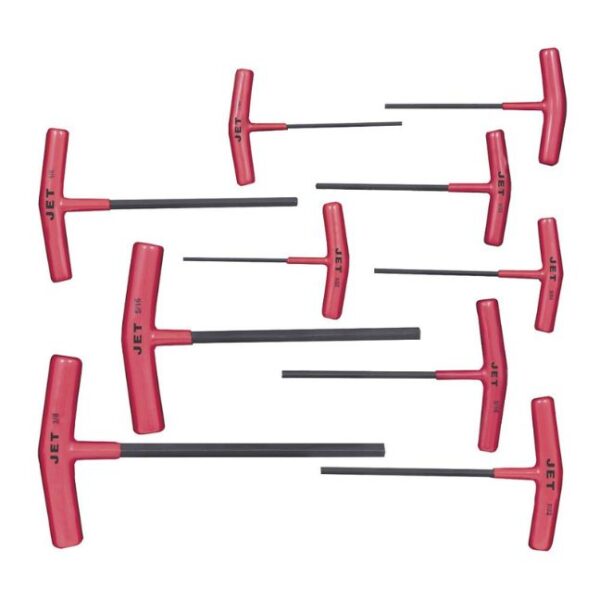 Jet 775109 Jet 775109 JTHK-10 T-Handle Hex Key S2 Steel SAE Set 10-Piece