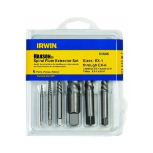 Irwin 53545 6PC Spiral Flute Screw Extractor Set