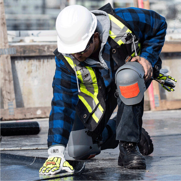 Sellstrom S96110 KneePro Ultra Flex III Knee Pad - Grey wSellstrom S96110 KneePro Ultra Flex III Knee Pad - Grey with Orange Grip Strip