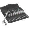 Wera 004021 8100 SA 11 Zyklop 1/4" Drive SAE/Imperial Ratchet Set
