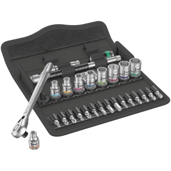 Wera 004021 8100 SA 11 Zyklop 1/4" Drive SAE/Imperial Ratchet Set