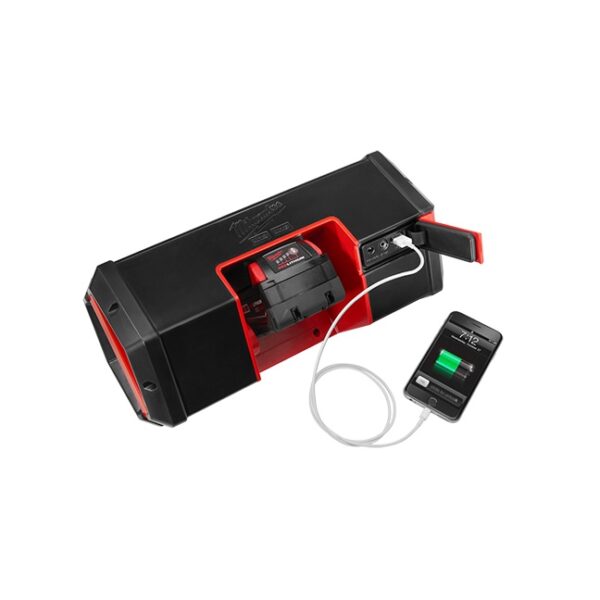 Milwaukeee 2891-20 Wireless Jobsite Speaker In Use