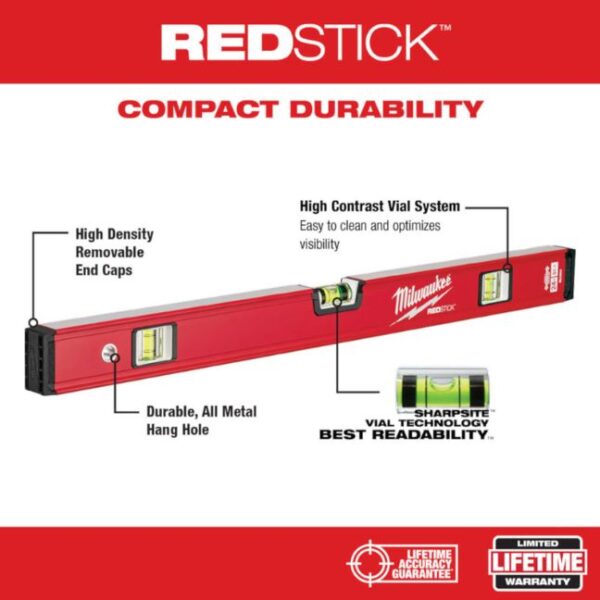 Milwaukee MLCM24 24" REDSTICK Compact Box Level Milwaukee MLCM24 24" REDSTICK Compact Box Level