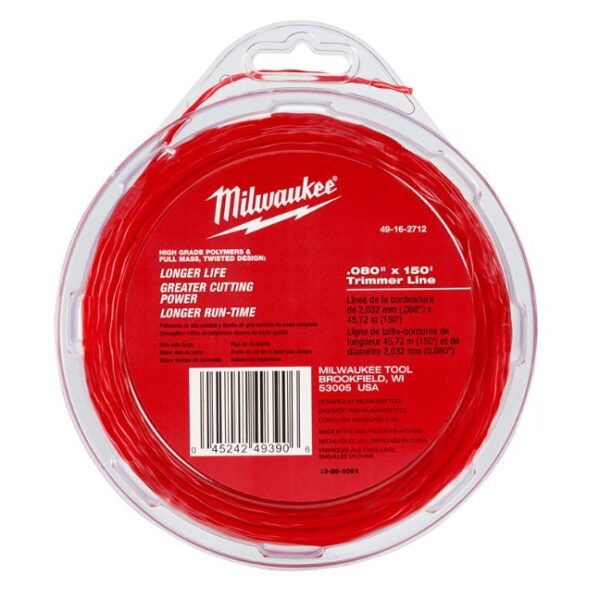 Milwaukee 49-16-2712 .080” x 150’ Trimmer Line