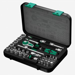 Wera 003533 8100 SA 2 Zyklop 1/4″ Drive Metric Speed Ratchet Set 42-Piece