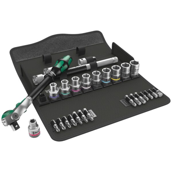 Wera 004079 8100 SC 9 Zyklop Speed Ratchet Set 1/2″ Drive SAE/Imperial 28-Piece